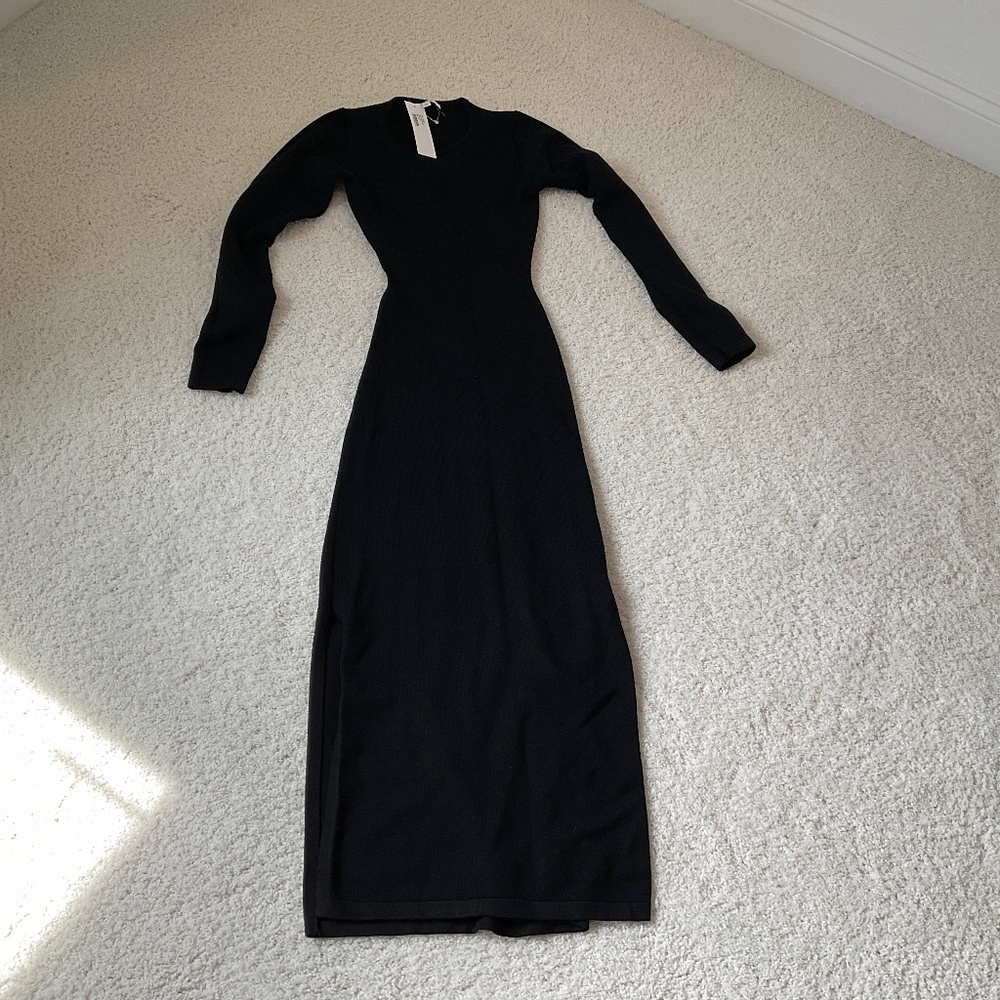 LBLC black cutout midi dress